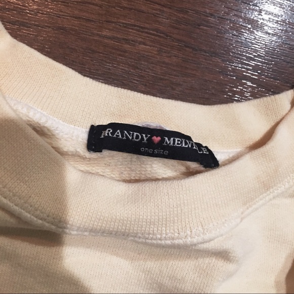 Light Pastel Yellow Brandy Crewneck - Picture 3 of 4
